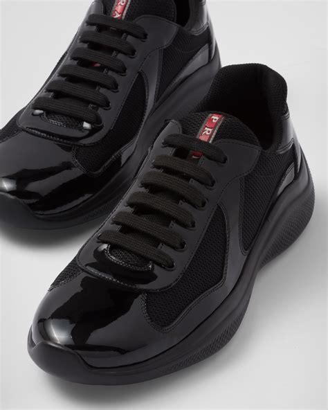 prada americas cup black leather shoes|prada americas cup sneakers sale.